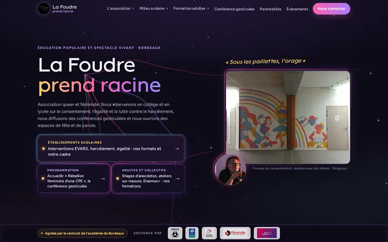 Capture du site La Foudre prend racine