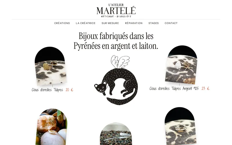 Capture du site L'Atelier Martelé, en construction