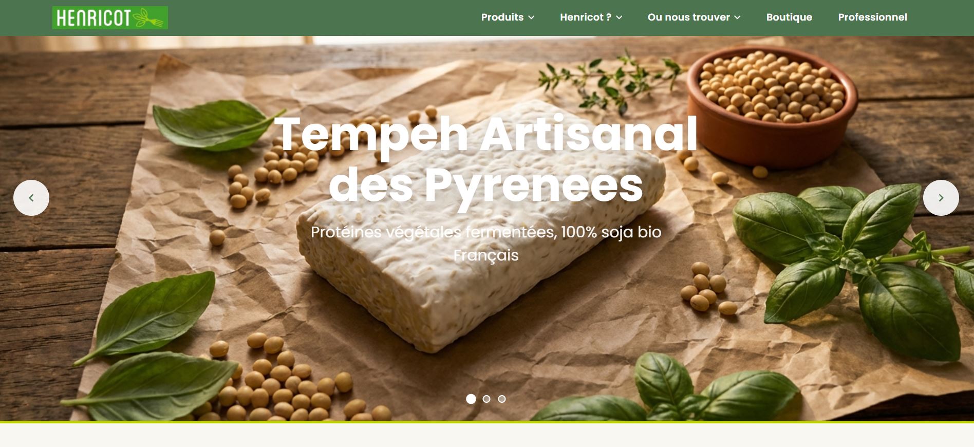 Henricot — boutique en ligne tempeh artisanal